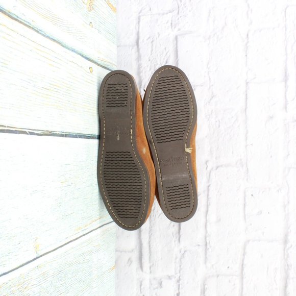 *Minnetonka Thunderbird Brown Suede Slip On Moccasin Flat Boat Shoes Size - Picture 9 of 9